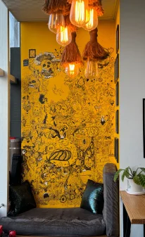 Creative Yellow Wall in the office