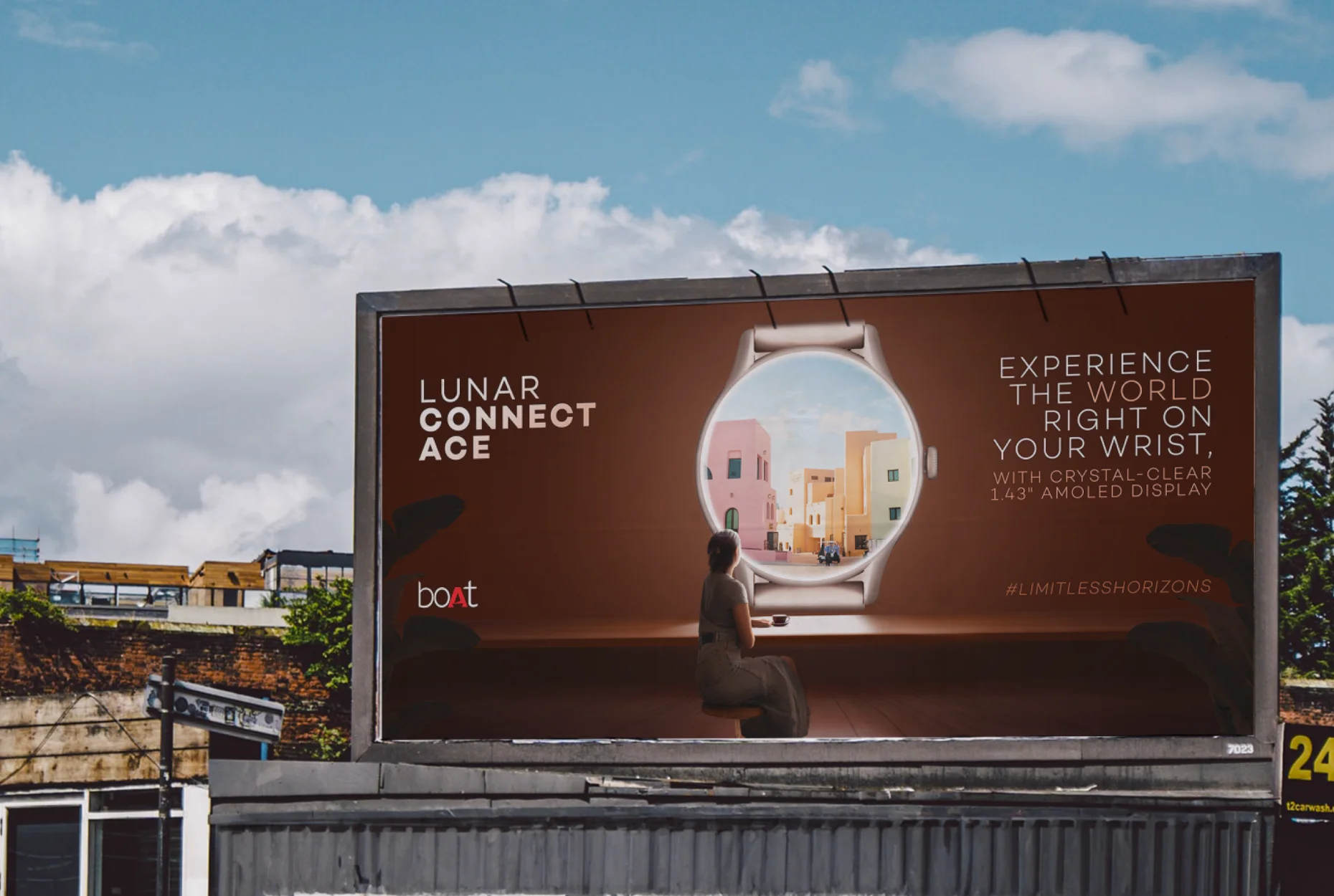 Experience the world boAt campaign on a billboard