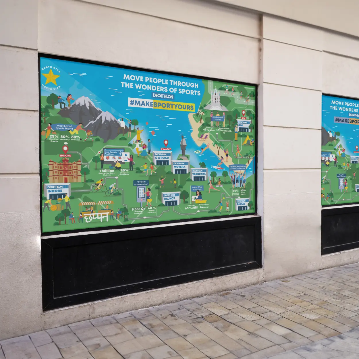 Billboard and Mural Marketing of Decathlon by Integra Magna